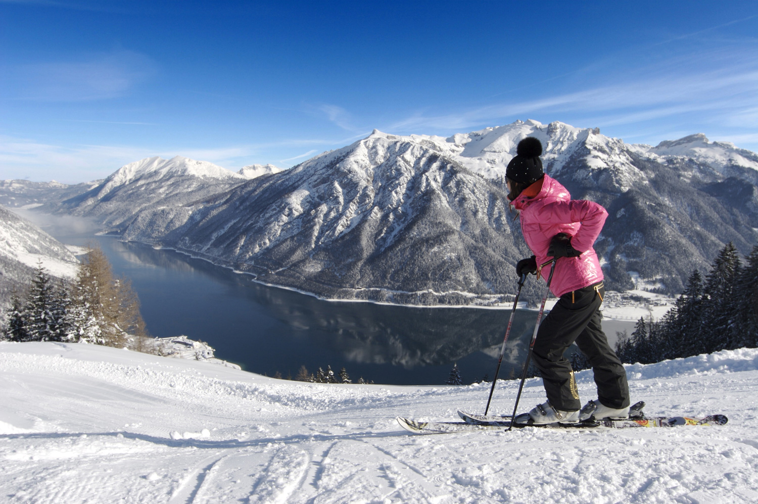 Skifahren am Achensee in Tirol, Urlaub in Buch in Tirol